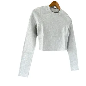 NWT‎ IVL Collective Cotton Jersey Cropped Top Womens Heather Gray Small Athletic thumbnail 5