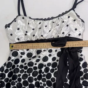 Heart Soul Polka Dot Satin Y2K Coquette Indie Sleaze Camisole Medium thumbnail 9