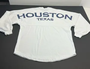 Spirit Jersey Houston Texas White Womens Size Small Long‎ Sleeve Shirt Spell-out thumbnail 1