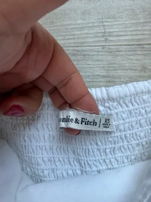 Abercrombie & Fitch Emerson Puff Sleeves Square Neck White Poplin Mini Dress XS thumbnail 4