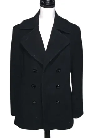 Calvin Klein Black Wool Blend Peacoat for Size Woman’s 8 thumbnail 1