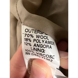 Zara Taupe Brown Single Breasted Wool Blend Over Coat Size Small thumbnail 8