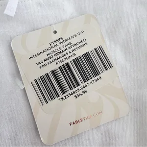 NWT Fabletics White Tank Top with Purple Graphic “STRONG AF WOMAN” thumbnail 4