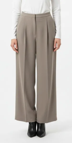 Emanuel Ungaro Vintage Gray-Taupe Straight Leg Trouser Pants 6 thumbnail 1
