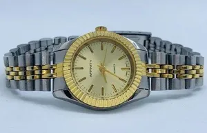 Affinity women 26mm two tone gold dial watch up to 8" new battery thumbnail 1