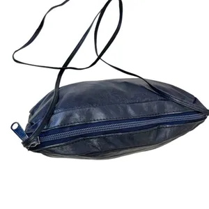 Vintage 70’s Excel Dark Blue Leather Crossbody Bag thumbnail 4
