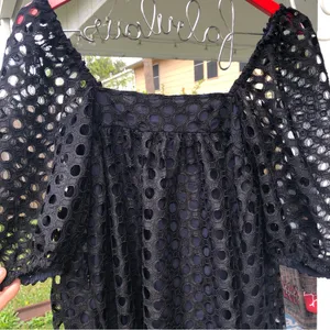 KIMCHI BLUE UO Moe Dot Lace Babydoll Mini Dress S thumbnail 13