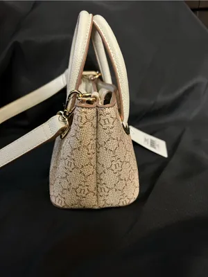 Nanette Lepore Almond Logo Junyper Mini Satchel Cream Handles & Strap NWT thumbnail 10