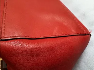 Coach Orange Leather Vintage Tote with Brass-Tone Hardware thumbnail 4
