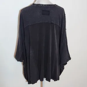 POL Distressed and Oversized Black Knit Top Size Large NWOT thumbnail 4