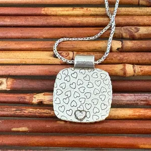 Brighton Silver Scroll Square Pendant Necklace thumbnail 3