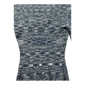 Abercrombie & Fitch Blue Ribbed Bodysuit Long Sleeve Cutout Tie Front Women S thumbnail 7