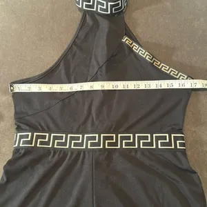 Women’s Black Halter Neck BodyCon Sleeveless Party Jumpsuit Wide Leg Size L NWOT thumbnail 9
