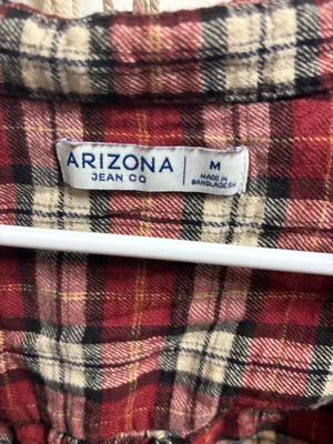 Arizona Cropped red plaid flannel thumbnail 2