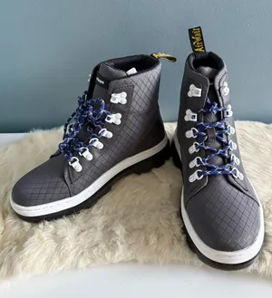 Dr. Martens Women’s Combs Tech Ripstop Gunmetal Gray Combat Boots thumbnail 1