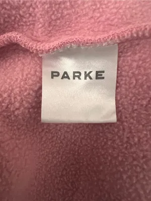 Parke 2026 Valentine’s Day Jean Heart Varsity Mockneck Sweatshirt Size L/XL. thumbnail 7