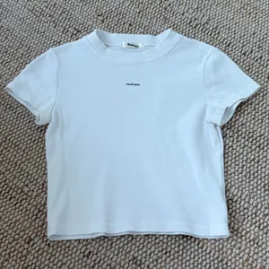 Madhappy Classics White Ribbed Baby Tee Size Medium thumbnail 1