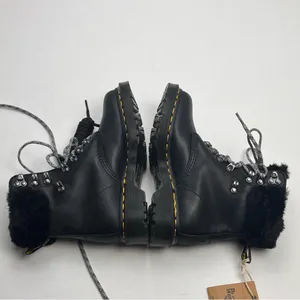 Dr. Martens 1460 Serena Collar Combat Boot Black Leather Faux Fur Trim‎ SZ 5 NEW thumbnail 9