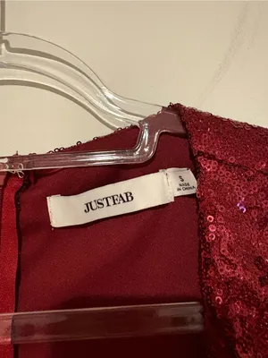 JustFab sequin faux wrap dress red size small thumbnail 4