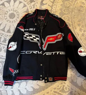JH Designs Corvette Racing Jacket Black Size M thumbnail 1