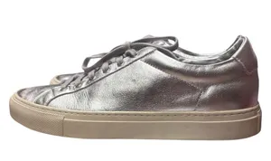 WOMAN by COMMON PROJECTS Achilles Retro Leather Low Top Sneakers Silver Size 38 thumbnail 4