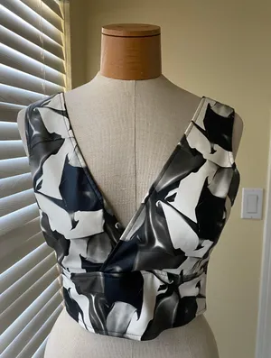 ANGL Faux Leather Crop Top thumbnail 1