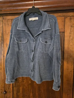 O Vintage Havana Blue/grey Textured Jacket Size Small thumbnail 2