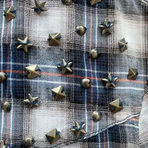 Love Stitch Plaid Western Shirt With Studs thumbnail 3