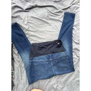 Isabel Maternity by Ingrid & Isabel Skinny Jeans Dark Wash Full Belly Panel S thumbnail 7