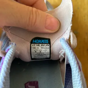 Hoka One One Running Shoes. Size 7.5. Light Blue/Magenta thumbnail 4