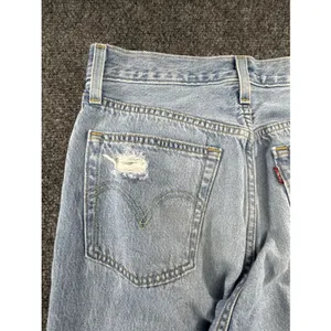 Levi’s 501 Original Jeans Women’s Approx W27 Light Wash Distressed Button Fly thumbnail 14
