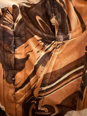 White Fox Brown Marble Swirl Print Corset Cropped Top thumbnail 3