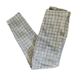 Uniqlo grey check  cropped drawstring pants thumbnail 1