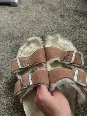 Fuzzy Birkenstock Sandals thumbnail 3
