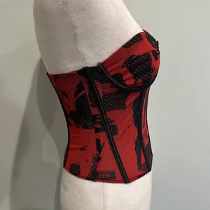 EDIKTED Aly mesh corset top thumbnail 3