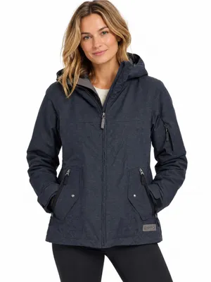 Burton Womens Da Nang Dryride Hooded Ski Jacket in Gray Size Large thumbnail 1