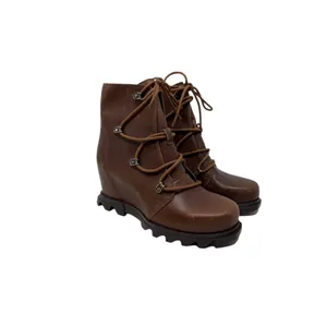 Sorel Joan Of Arctic‎ Wedge III Brown Leather Lace Up Boots Women Size 9 thumbnail 7