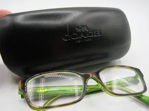 Coach Frames HC6040 Brooklyn 5117 Tortoise Green 50-16-135 Eyeglasses Hard Case thumbnail 1