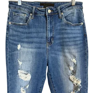 Risen Jeans Straight Distressed Ankle Women’s Jeans Size 30/11 thumbnail 2