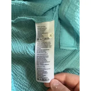 Tommy Bahama Women Size Medium Button‎ Front Lightweight Cotton Sleeveless Sheer thumbnail 6
