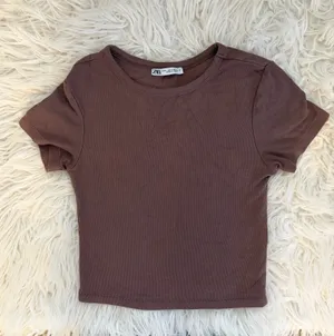 ZARA Brown Baby Tee thumbnail 1