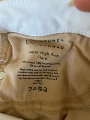 LC Lauren Conrad white flare jeans high rise thumbnail 4