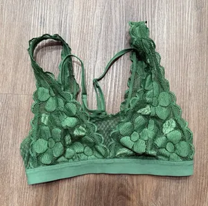 Aerie Bra Womens Small Fa La Lace‎ Longline Bralette Green Alpine S thumbnail 1