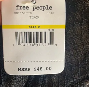 Free People NWT Tameeka Bra In Black Size M thumbnail 9