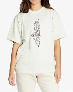 Wear The Peace Palestine Forever Heavyweight Tee Green Small NWT thumbnail 1