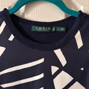 Lauren Ralph Lauren Women's Navy/White Mixed Media Shift‎ Sweater Dress Size S thumbnail 7