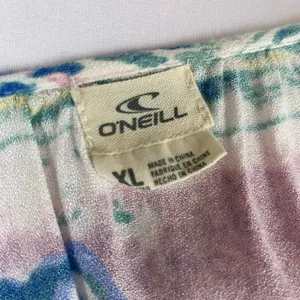 O'Neill Pastel Watercolor Floral Tie Front Boho Scoop Neck Peasant Blouse XL thumbnail 8
