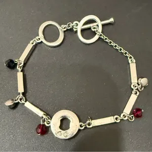 SWAROVSKI Crystal Swan Signed Silver-tone Toggle Bracelet 12.2g. thumbnail 4