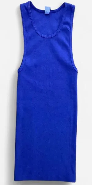 American Apparel Los Angeles Apparel Blue Ribbed Tank Top thumbnail 1