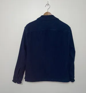 Abercrombie Relaxed Fit Navy And Black Small Plaid Shacket thumbnail 3